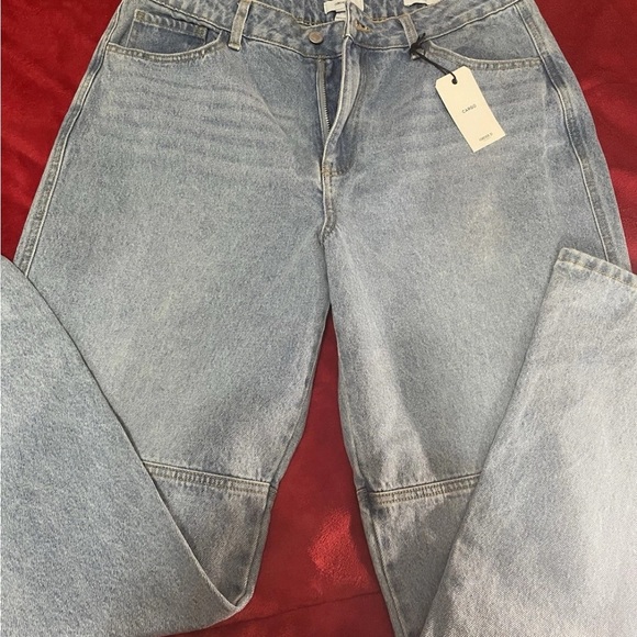 Blue Denim Jeans cargo  forever 21 size 31 - Picture 2 of 8